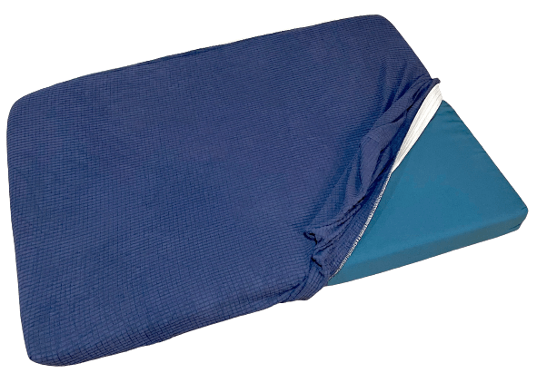 Navy Blue square dog bed cover removable